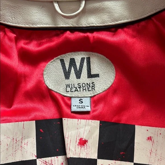 Wilsons Leather Red and White Rebel Jacket Vintage - Picture 2 of 9